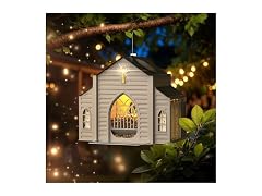MrCrafts Church Bird Feeder Solar Light