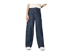 Amazon Essentials Girls Ultra Soft RelaxedFit Wide Leg Cargo