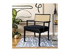 Creative Co-Op Solid Wood Black Arm Chair