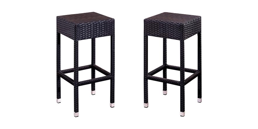 Lydia Outdoor Wicker Bar Stool Set