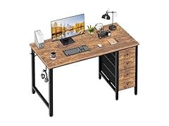 Lufeiya Computer Desk with 4 Fabric Drawers