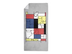 Pet Mondrian Beach Towel