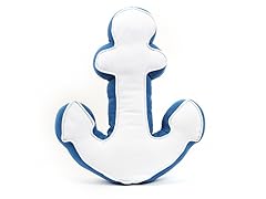 6" Cotton Anchor Pillow, White