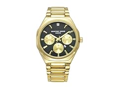 Geoffrey Beene Mens Watch Black Dial