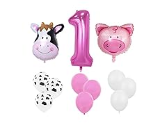 InBy 18pcs Farm Animal Balloons 