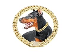 LEIFIDE (2 Pack) Dog Chain Collar Gold