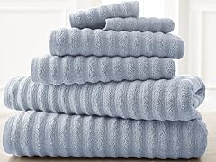6-Piece Luxury Spa Collection Wavy Quick-Dry Towel Set