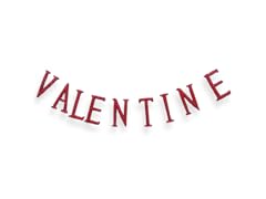 Valentine's Banner with Red Glitter