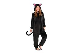Black Cat Zipster Fleece Costume - Adult (X-Large)