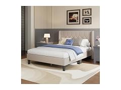 Avenco Full Size Bed Frame, Upholstered 