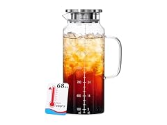 VA1KENE 68oz Borosilicate Glass Pitcher