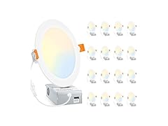 BesLowe 6 Inch 5CCT LED Recessed Ceiling Lights Ultra-Thin