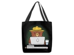 "Social Media Bear" Large Tote Bag