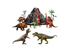 TEMI Volcano Dinosaur Playset w/ 9 Figures