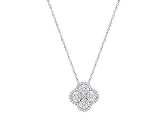 Diamond Clover Flower Necklace 2 CTTW