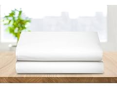 Elegant Comfort 2Pk Flat Sheet-Full/Queen White