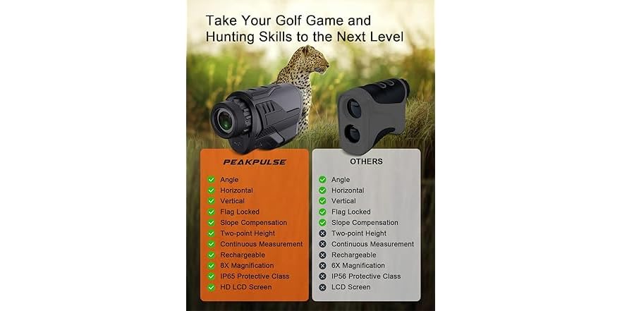 PEAKPULSE Hunting Range Finder | 2200 Yd