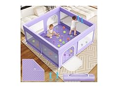 Abdtech Baby Playpen with Mat 64"x64"