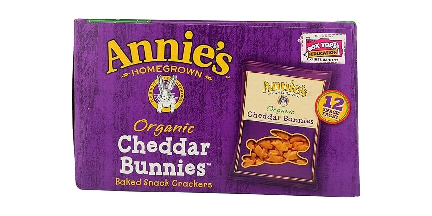 Annie's Organic Cheddar Bunnies Baked, 12-Pouches