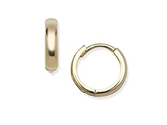 14K Gold Kids Polished Hoop Earrings