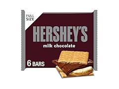 6Ct HERSHEY'S Milk Chocolate Candy Bars, 1.55 oz