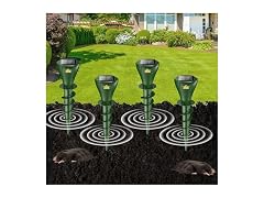 Mole Repellent for Lawns, Solar Powered