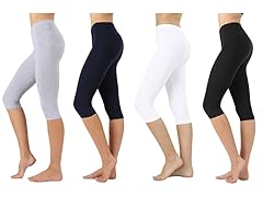 Women's Everyday Capri Leggings 4-Pack