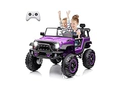 Hipicute 24V 2 Seater Kids Ride On Car, Purple