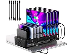 10-Port USB C Fast Charger Station | 600W