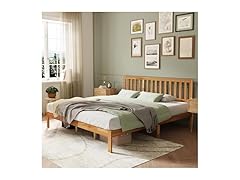 Novilla King Size Bed Frame Wood King Bed Frame and Headboard