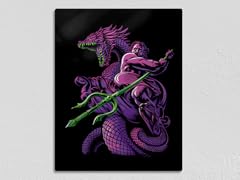 Poseidon and Dragon 11" x 14" Metal Poster