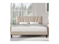 Novilla Queen Upholstered Bed Beige