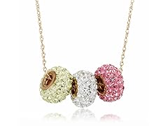 Tri-color ring gold Plated Necklace