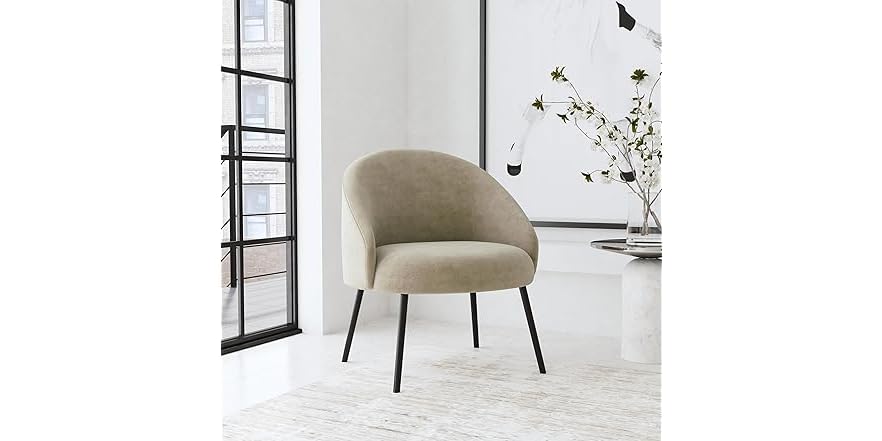 Homepop Upholstered Velvet Accent Chair