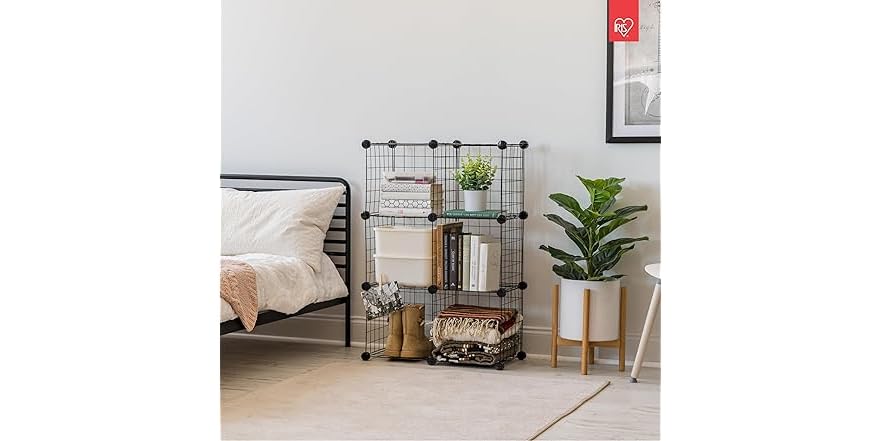 IRIS USA 6-Cube Modular Wire Cube Storage