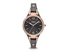 Fossil ES3077P Georgia Smoke RoseGoldTone Watch