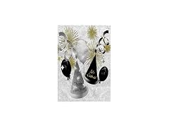 3dRose Happy New Year Black, White & Gold
