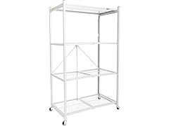Origami R5 4-Shelf HD Folding Storage Rack, White