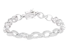 Genuine Diamond Accent 18K White Gold Bracelet