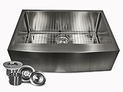 30" Stainless Steel Farmhouse Apron Sink With Small Radius Corners