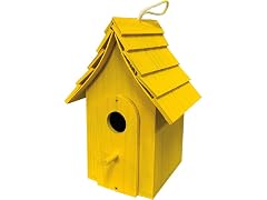 Yellow Cottage 9" Birdhouse