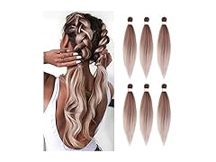 Pre-Stretched Braiding Hair 26" 6-Pack