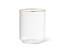 Abbott Collection Tight Vertical Optic Tumbler with Gold