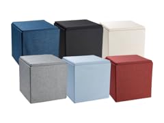 16" Collapsible Ottoman w/Inset Lid Tray