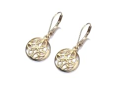 Gold Plated Lever-Back Celtic Earring