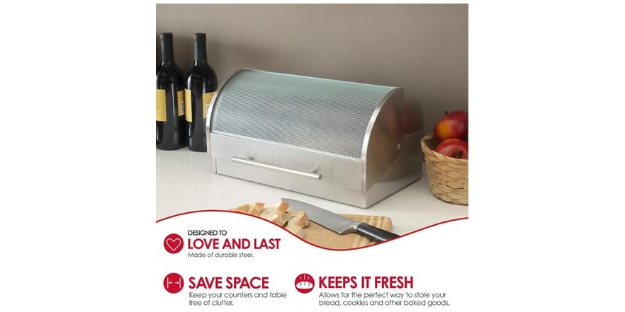 Bread Box Ss Stainless Steel Bread Box