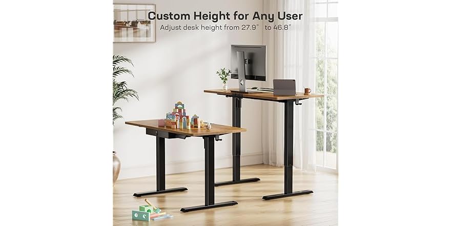 Marsail 48x24 Electric Standing Desk with Drawer