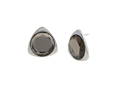 Steve Madden Women Crystal Button Earrings