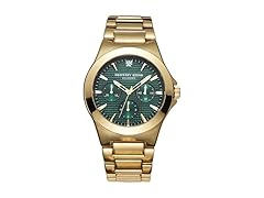 Geoffrey Beene Mens Gunmetal Gold Watch
