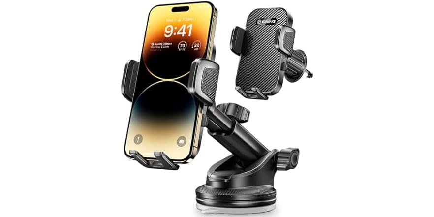 Topmake 3-in-1 Cell Phone Holder for Car